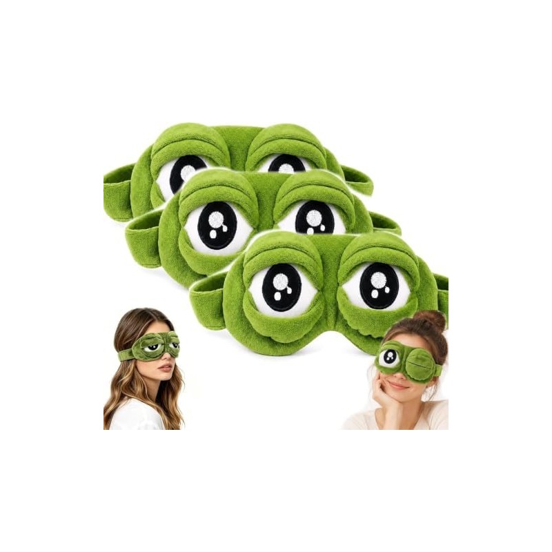 3D Frog Sleep Mask, Soft Contoured Sleeping Mask, Funny Frog