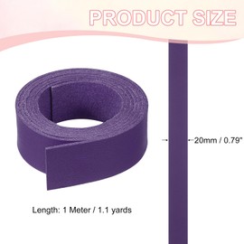 PATIKIL Flat Suede Leather Lace, 1.09 Yard Faux Leather Strap Leather String Cord DIY Supplies for Necklace Bracelet Beading Jewelry Making Tassels Art Crafts, Deep Purple (20mm)