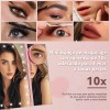 Espejo Maquillaje Luz Tríptica Aumentos 10x/3x/2x Plegable 22 Leds De