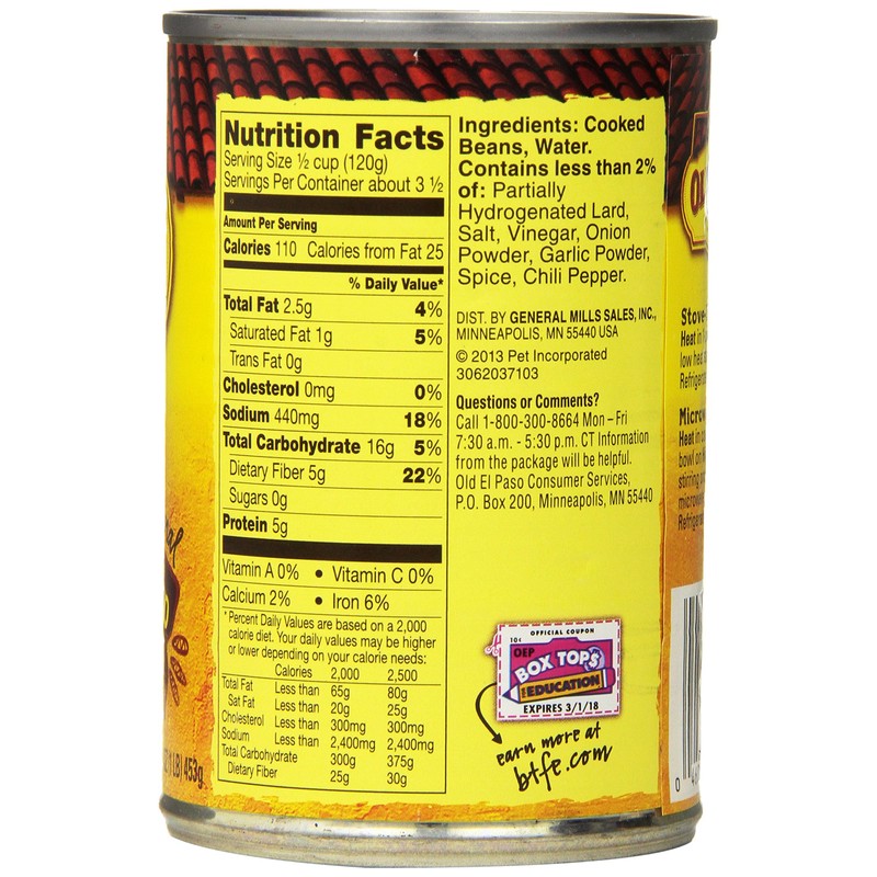 OldElPaso Refried Beans, Large, 6 Pound