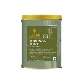 Luxmi Estates - Moringa Mint - Organic Moringa Mint Tea Loose Leaf - 50g (25 cups) | With Organic Moringa and Mint | Great for Digestion and Detox