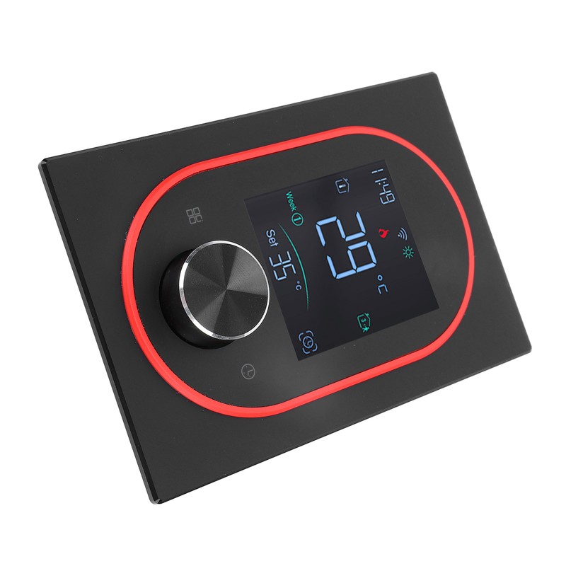 Smart Color Thermostat LCD Programmable Knob Control Touchscreen Water Heating