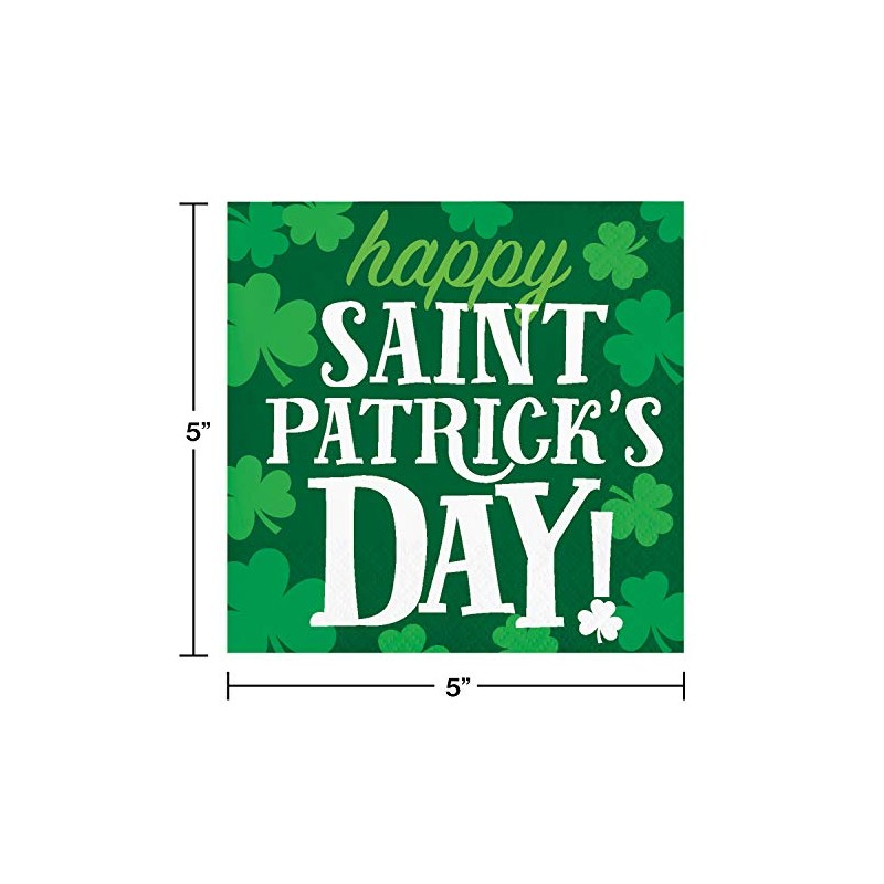 Clover St. Patrick's Day Beverage Napkins, 16 ct