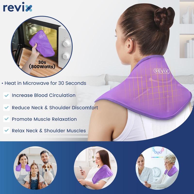 REVIX Neck Ice Pack Wrap Cervical Ice Pack Reusable, Gel