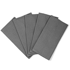 Paños de té de harina gris, 100% algodón, paquete de 5, 27 x 27 pulgadas, extra grandes, altamente absorbentes, grises, toallas para hornear grises, toallas de cocina personalizables y versátiles