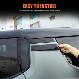 for Hummer EV Accessories Exterior Rear Window C Pillar Molding Cover Top Trim ABS 2PCS Compatible with Hummer EV SUV 2024 2025+ (SUV/Piano Black)