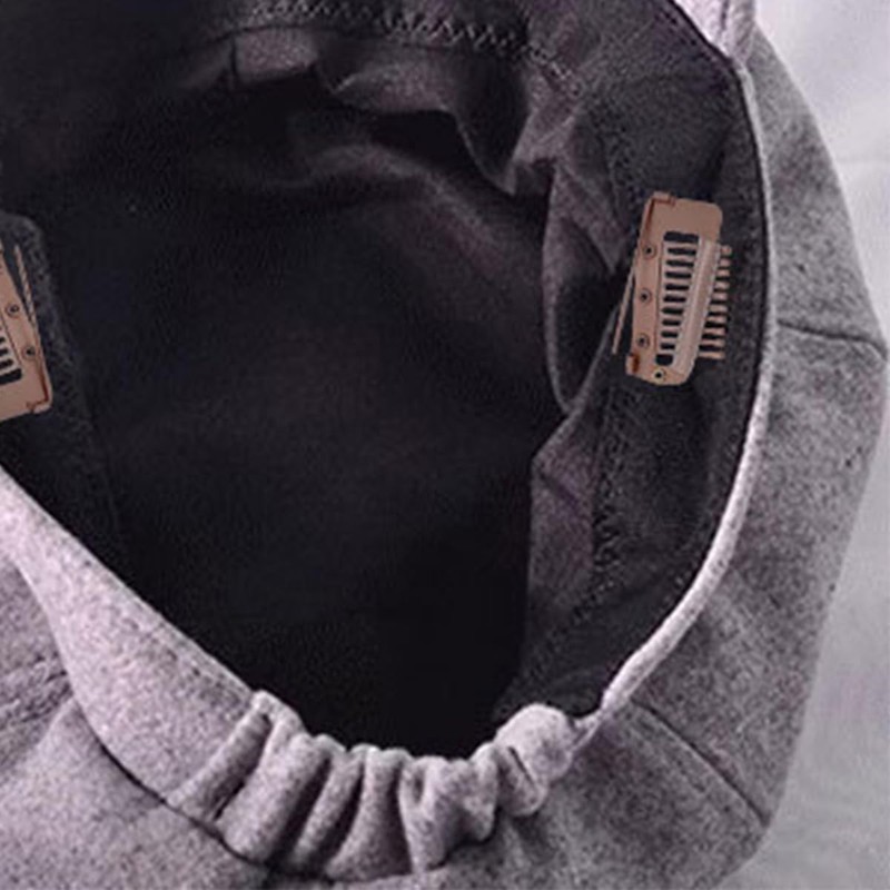 Ieron 6pcs Wig Clip with Safety Pins, 10-teeth Hair Extension