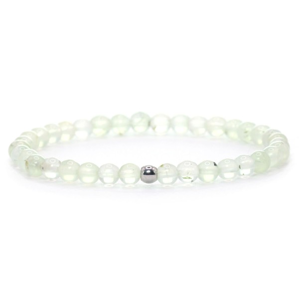 Echtes Prehnit Edelstein Armband mit 4mm Perlen - verschiedene Längen