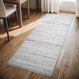 2x6 Runner Rug Machine Washable Non Slip Area Rug Distressed Neutral Moroccan Boho Rug Ultra Soft Floor Runners for Hallways for Entryway Laundry Room Kitchen, Grey