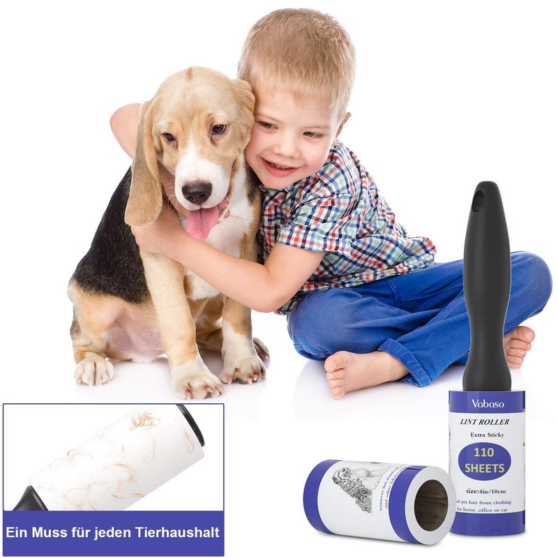 Vabaso 330 Sheets Extra Sticky Lint Roller with 2 Replacement