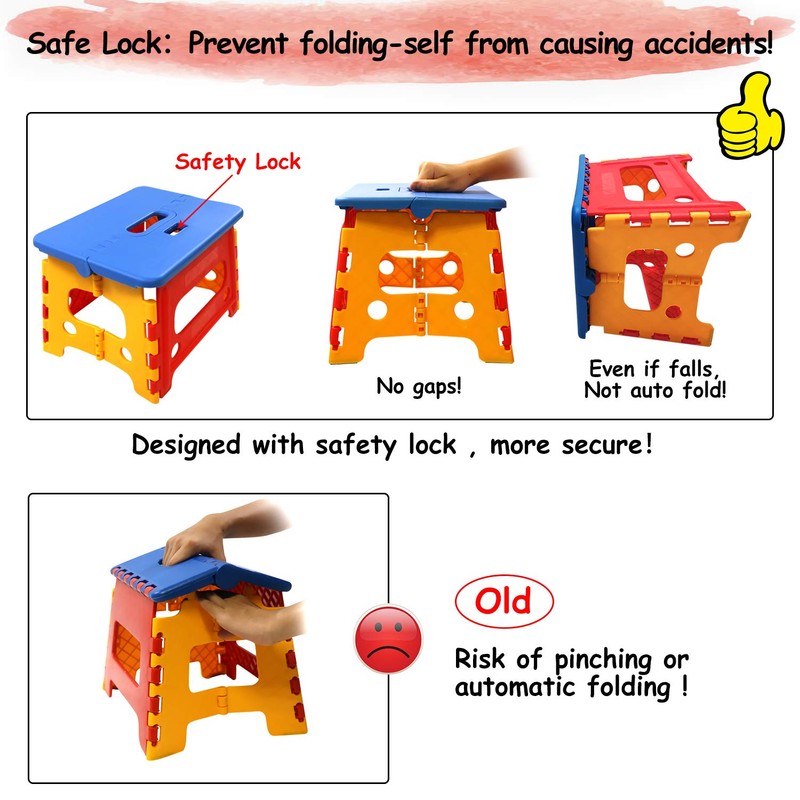Kids Folding Step Stool for Toddlers Bathroom Sink – Safety