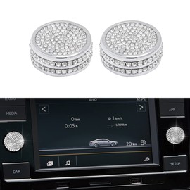 VDARK For Volkswagen Jetta Accessories Bling Car Accessories Interior Volume Switch Covers for Jetta GLI/Tiguan S/Golf/Altas/Taos Pack of 2
