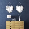 DMDFIRST Heart Shaped Silver Glass Mirror 2 Pack 12x12inch Crystal