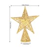 HOMSFOU 1pc Hollow Out Five-pointed Star Xmas Tree Top Star