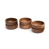 WEBHUSHI Acacia Wood Bowls: Handcrafted, Rustic, 6 Bowls of 3.75-inch,
