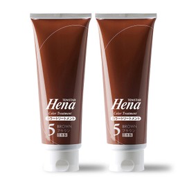 Tenster Henna Color Treatment, Brown, 8.5 fl oz (250 ml) x 2, Bonus Included