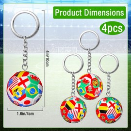 Llavero de Fútbol Copa del Mundo 2026 con Banderas Nacionales para Hombres, Accesorio Deportivo de Uso Diario, Regalo Ideal Regalos y accesorios para hombres de la Copa Mundial de Fútbol de National Flags para uso diario