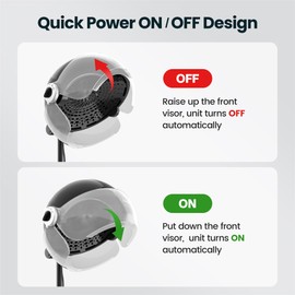 SalonDepot Professional Ionic Hooded Hair Dryer, 1875W Professional Height Adjustable Standing Hair Dryer Bonnet with 3 Temperature Settings, Rolling Wheels for Salon, Spa and Home Use