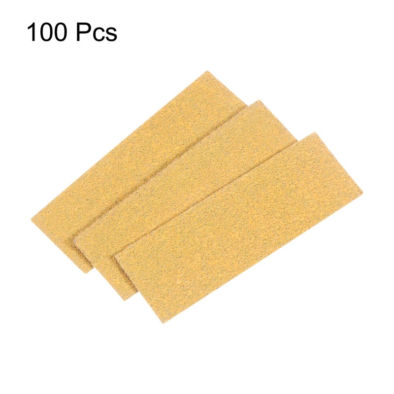 HARFINGTON 100pcs Micro Sander Paper 60 Grit 3.5x1.2 Inch Mini