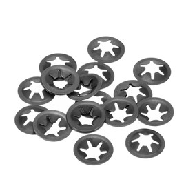 Kozelo 20pcs M6 Internal Tooth Star Locking Washer - [6mmID x 16mmOD] for Shock Absorption of Mechanical Equipment Quick Speed Locking Washers 65Mn Steel
