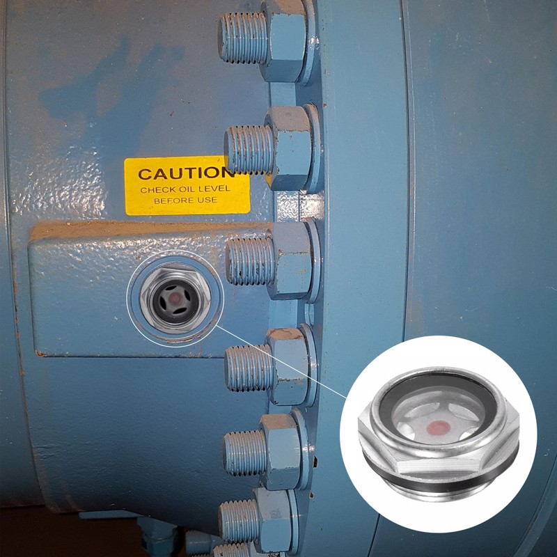 sourcing map Air Compressor Oil Level Indicator Sight Glass M26