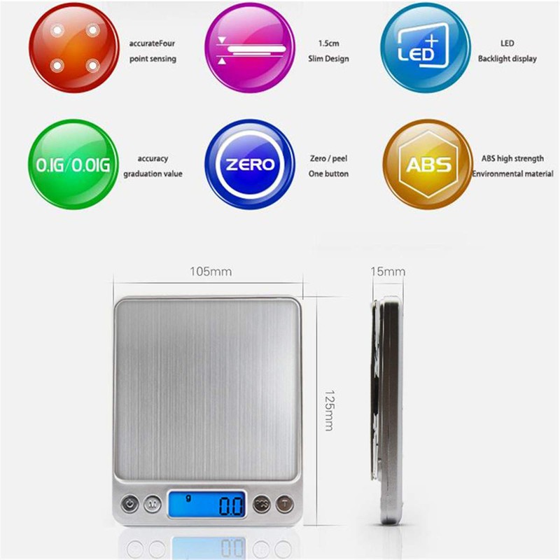 TXY LCD Portable Mini Electronic Digital Scales 3000g/0.1g Pocket Case