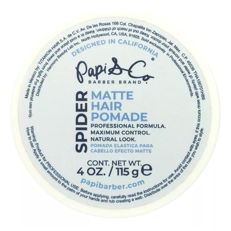 Papi & Co Spider Matte Pomade 115 Gr Efecto Matte