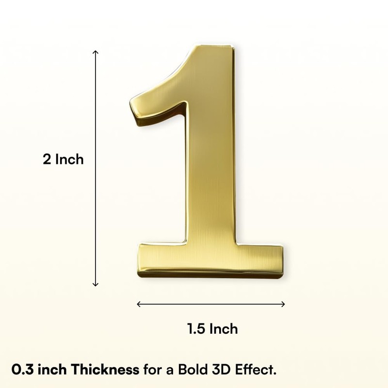 2-Inch Brass Mailbox Numbers – Pick Your Numbers - Numbering