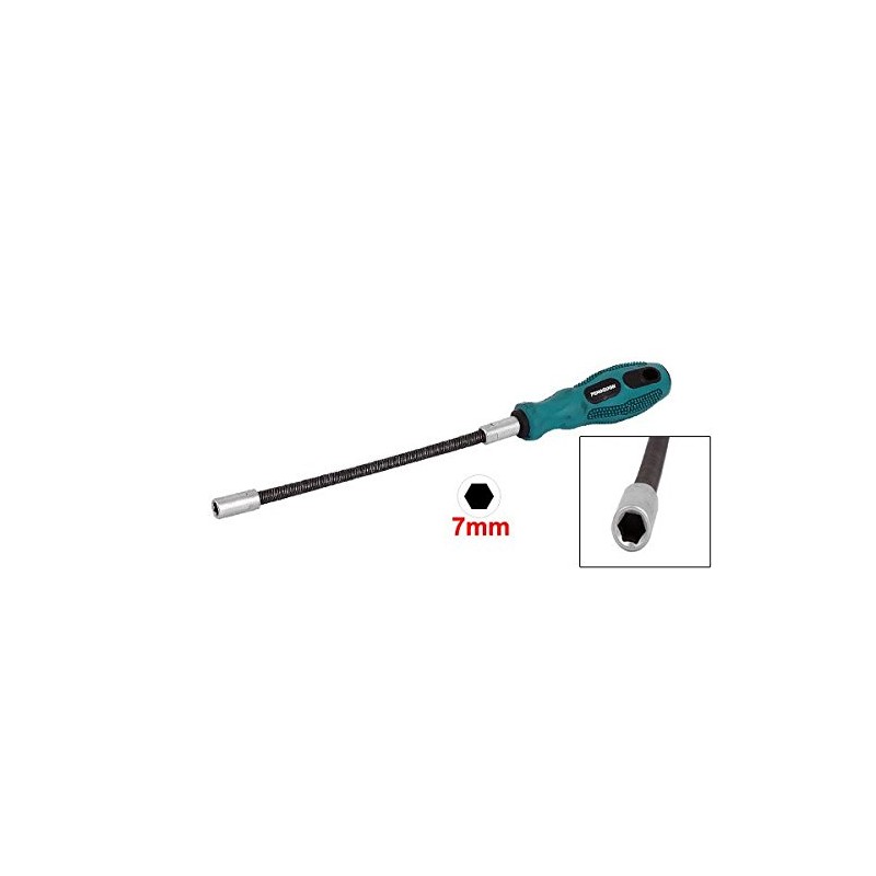 Sourcingmap 7mm Hex Socket Nut 310mm Long Wrench Screwdriver Hand