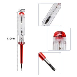 BE-TOOL 10 x Circuit Tester, Electric Tester Pen Screwdriver Voltage Test Pen AC for Electrical Test