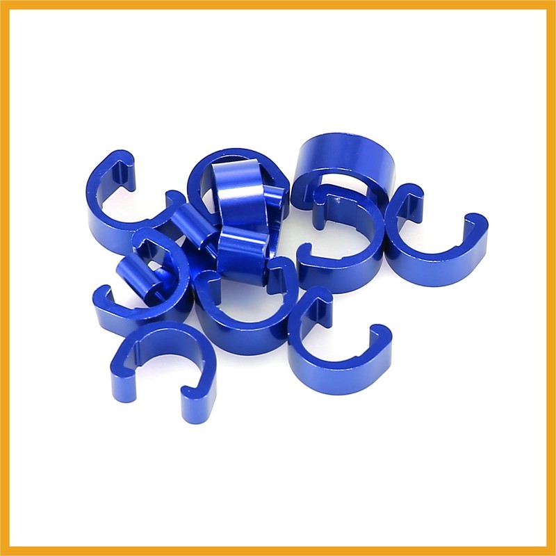 Partuto 12pcs Bicycle Brake Cable Clip C Style Clamp Aluminium