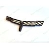 AUTO 2PC Black FRONT NOSE Rear Gas Lid Crossed Black