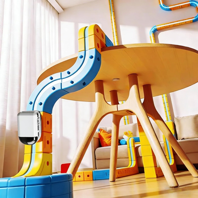 Electric Train Set for Kids Toddlers 3-5,Magnetic Track&Rechargeable Car,Gravity-Defying 3D