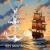 DAYLINLOVE Anchor Necklace 925 Sterling Silver Heart Anchor Pendant Necklace