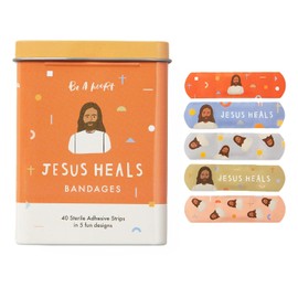 Be A Heart- Vendajes originales Jesús Sana, vendas adhesivas para niños, curitas para niños (2 latas de vendas)