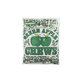 Albert's Fruit Chews - Green Apple Flavor (240 Candies)