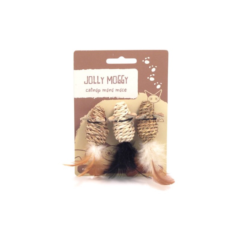 Jolly Moggy Catnip Mini Mice (Pack of 3)