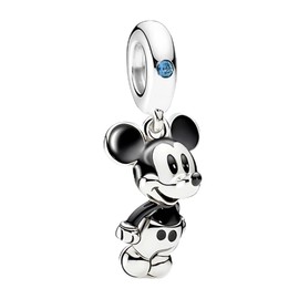 RMMY 925 Sterling Silver Charms for Bracelets and Necklaces Camouflage Cap Cute Mouse Dream Castle Hair Band Dangle Pendant Beads Cartoon Charms Jewelry Gift for Women, Silver, Cubic Zirconia