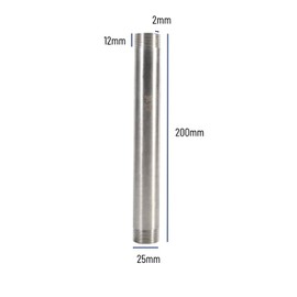 BSP Hose Connector Tool 1/4 Inch 1/2 Inch 3/4 Inch 1 Inch Stainless Steel SS304 Thread Industrial Pipe 200 mm for Air and Fuel Hose