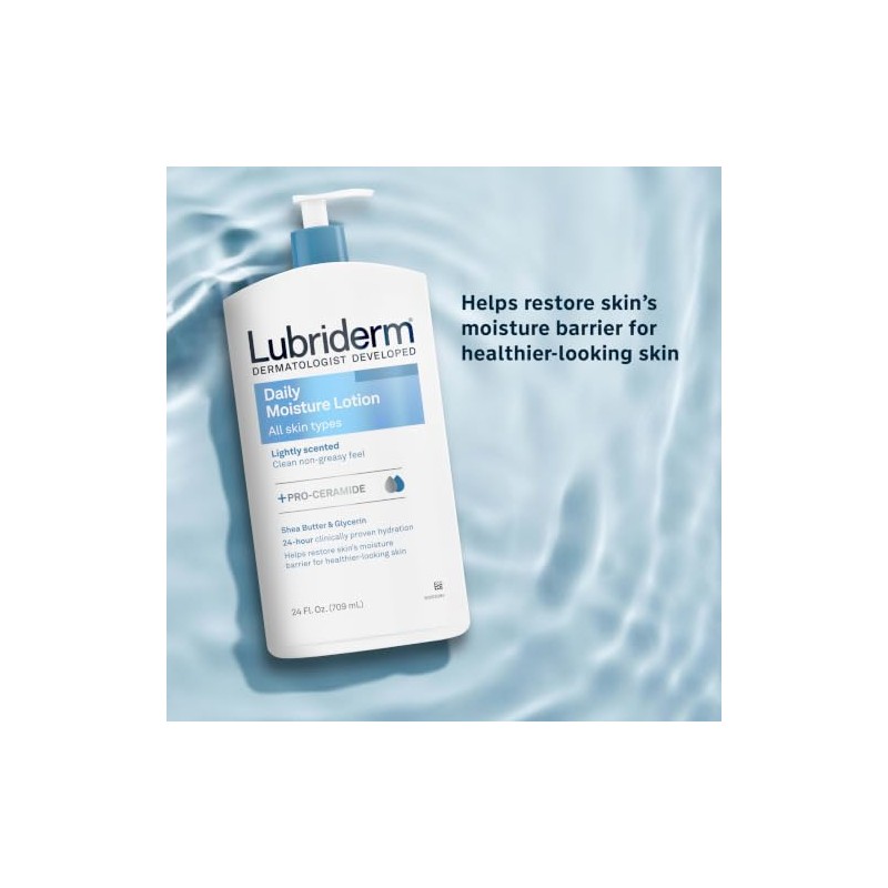 Lubriderm Daily Moisture Hydrating Body and Hand Lotion with Vitamin