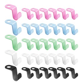 Pinrolla 100 PCS Clothes Hanger Connector Hooks Kit 5 Colours Hangers for Clothes Space Savers Coat Hangers Space Saving Hanger Hooks Clothes Hooks for Wardrobe Storage
