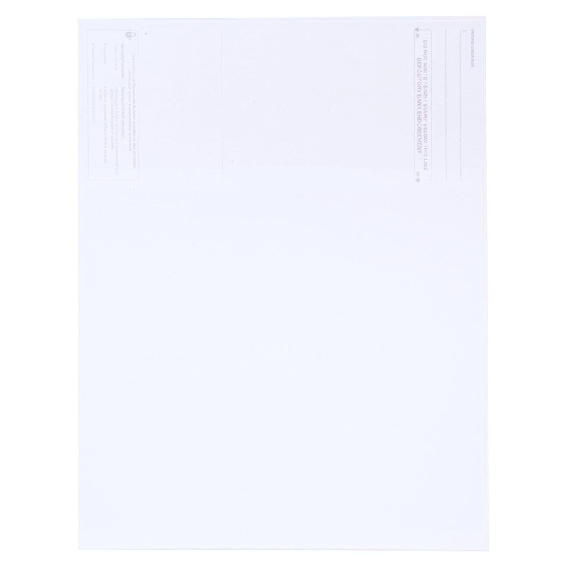 EnDoc Computer Check Paper - 100 Sheets - Business Checks