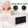MOSITO Digital Wooden Alarm Clock with Wireless Charging, 0-100% Dimmer,