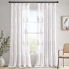 MIULEE Curtains with Ruffle Tape, Living Room White Leaves Pattern,