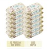 Predo Baby Wipes, 12 Packs, 1200 Wipes, Aloe, Vitamin E