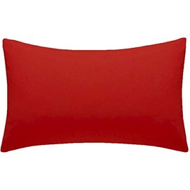 R&Z 100% Cotton Flannelette Pillow Pair Cases 48x75 cm (Red, Pillow Case 48x75cm)