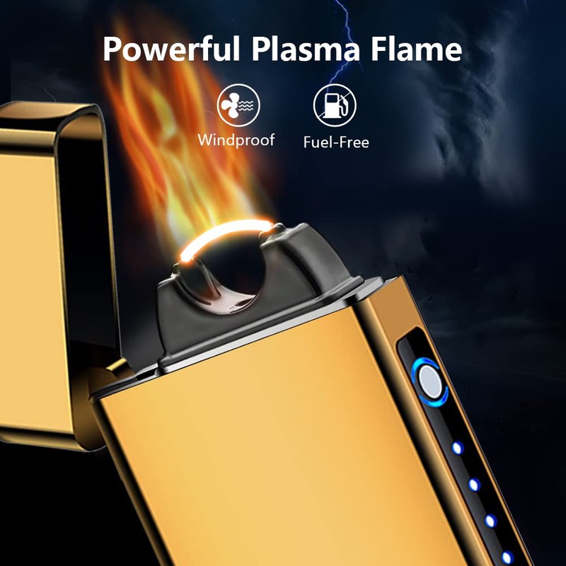 GADATOP Arc Plasma Flame Lighter USB Rechargeable Windproof Electric Lighter