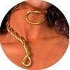 Goohopsun Chunky Gold Bendable Snake Necklace for Women Men, Infinite