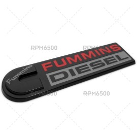 RPM6500 CUMMINS FUMMINS DIESEL FENDER DOOR LIFTGATE BADGE NAMEPLATE EMBLEM FIT RAM BLACK