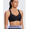 Syrokan women's high impact sports bra, racer back, with strap,